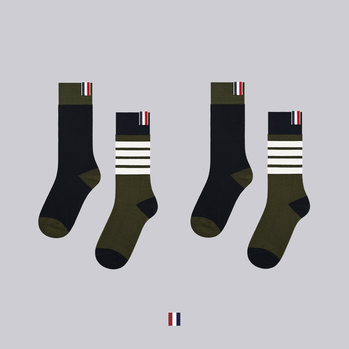Color-blocked socks