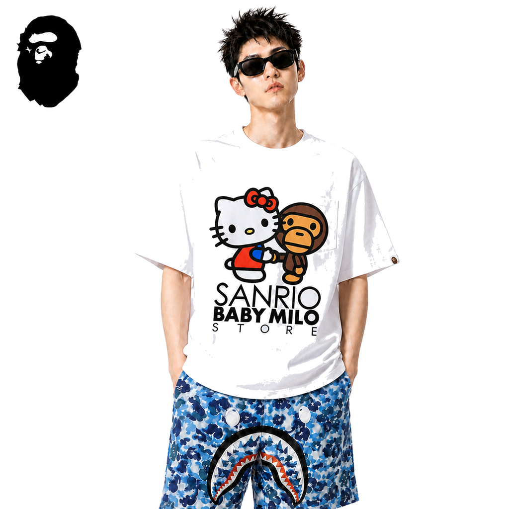 BAPE x Sanrio Hello Kitty Baby Milo Men's T-Shirt - White