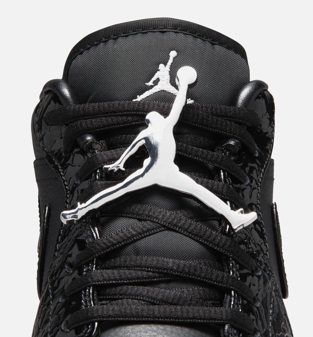 Air Jordan 1 Low Patent Elephant Women's Lifestyle Shoe - Black/White/Metallic Silver