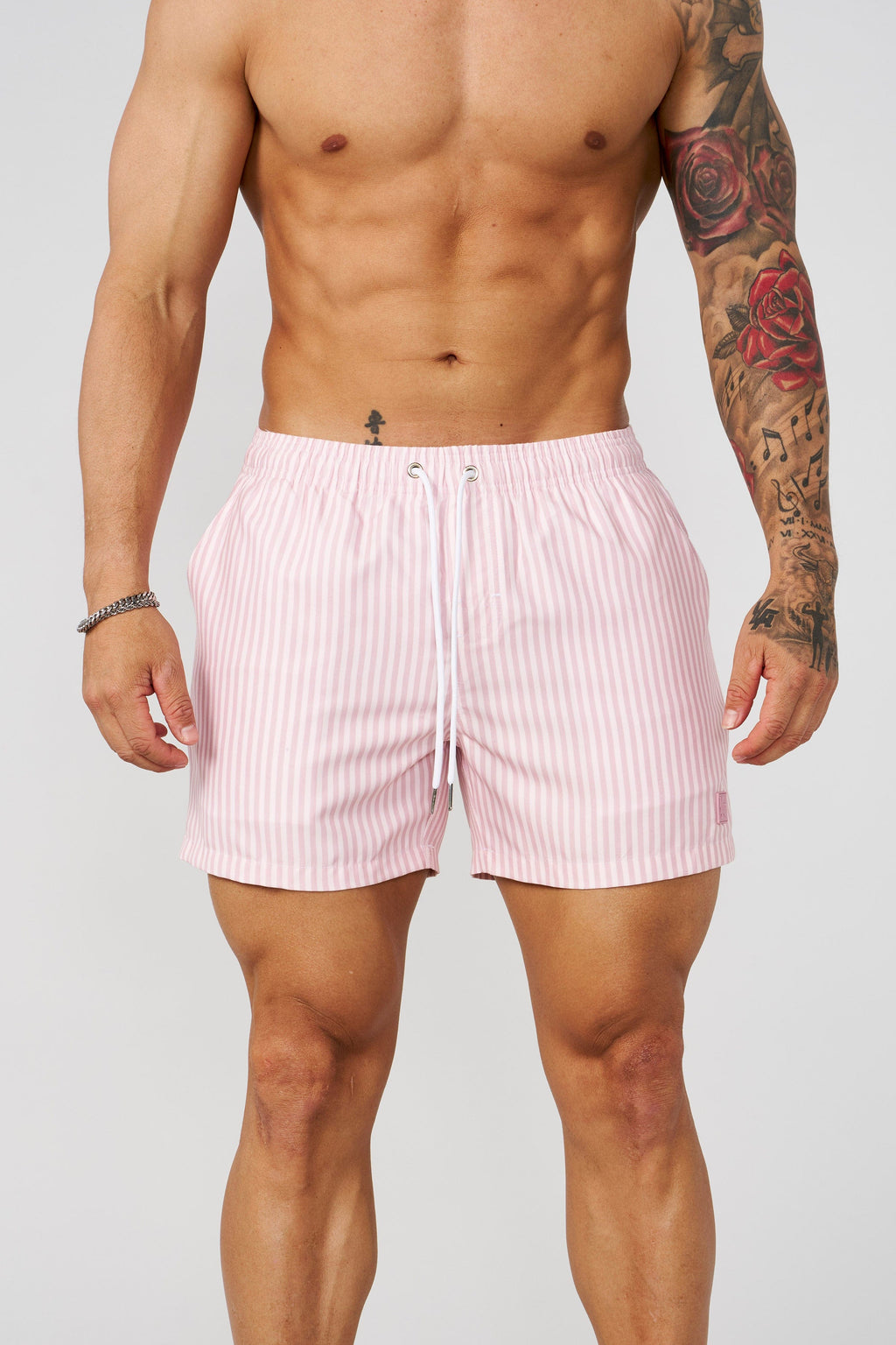 1056 - Striped Swim Shorts