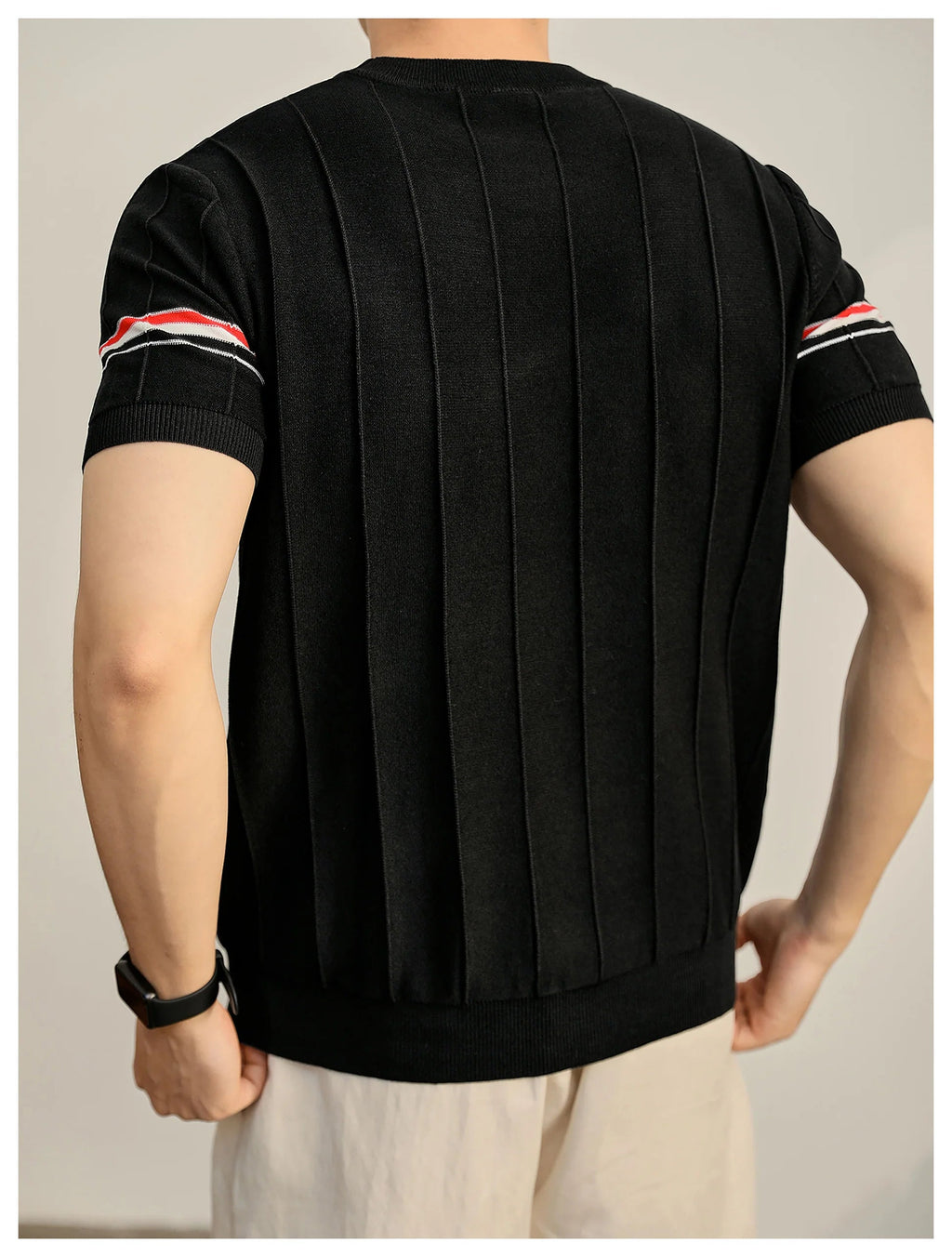 Four-Bar Polo T-Shirt - Men's Classic Button Collar Tee | Thom Browne
