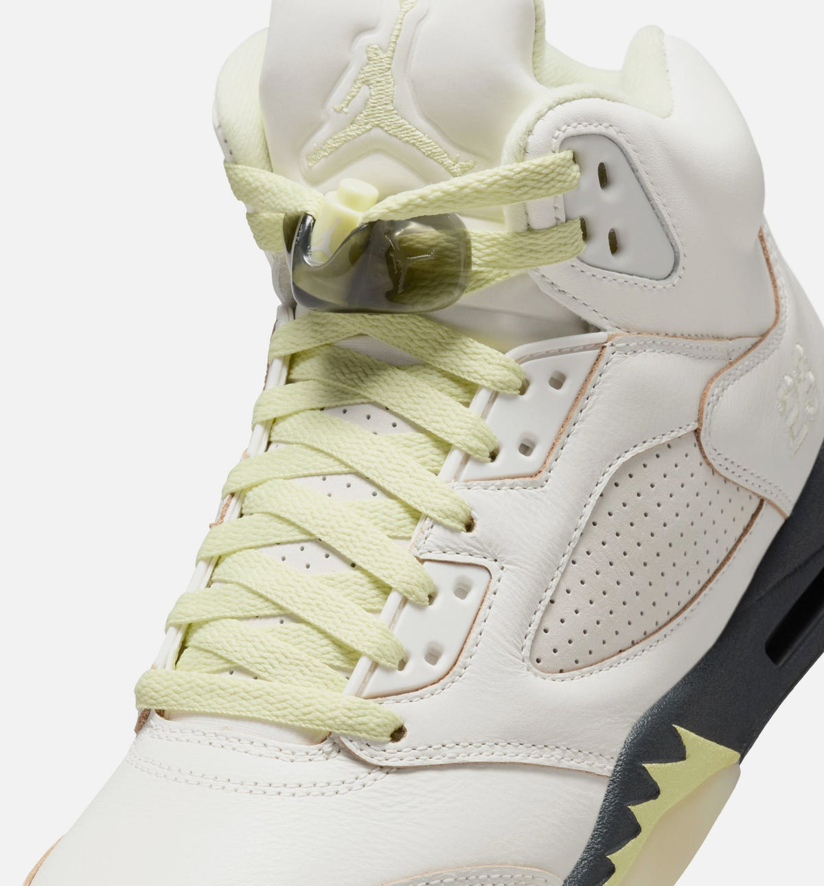 Air Jordan 5 Retro Luminous Green and Sail | Women's Lifestyle Shoe | Sail/Luminous Green/Hot Smoke Grey