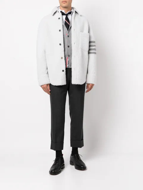 Thom Browne 4-Bar shearling jacket
