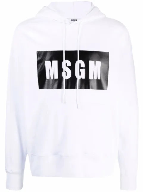 MSGM high-contrast logo hoodie