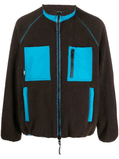 MSGM logo-patch fleece jacket