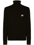 Dolce & Gabbana logo-tag roll-neck wool jumper