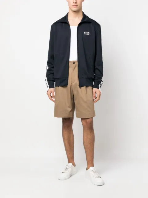 Golden Goose dark blue sweatshirt with white strip and contrasting blue stars