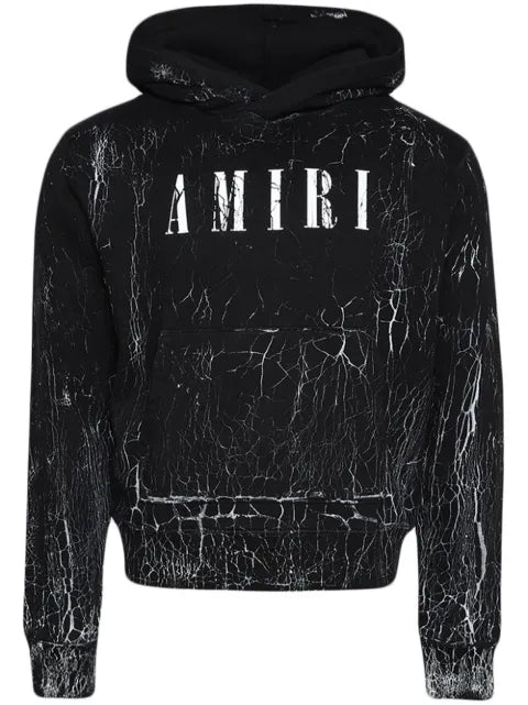 AMIRI cracked logo-print hoodie