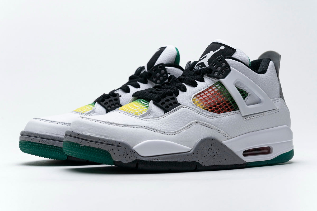 Rsnow Air Jordan 4 Retro Lucid Green Rasta AQ9129-100