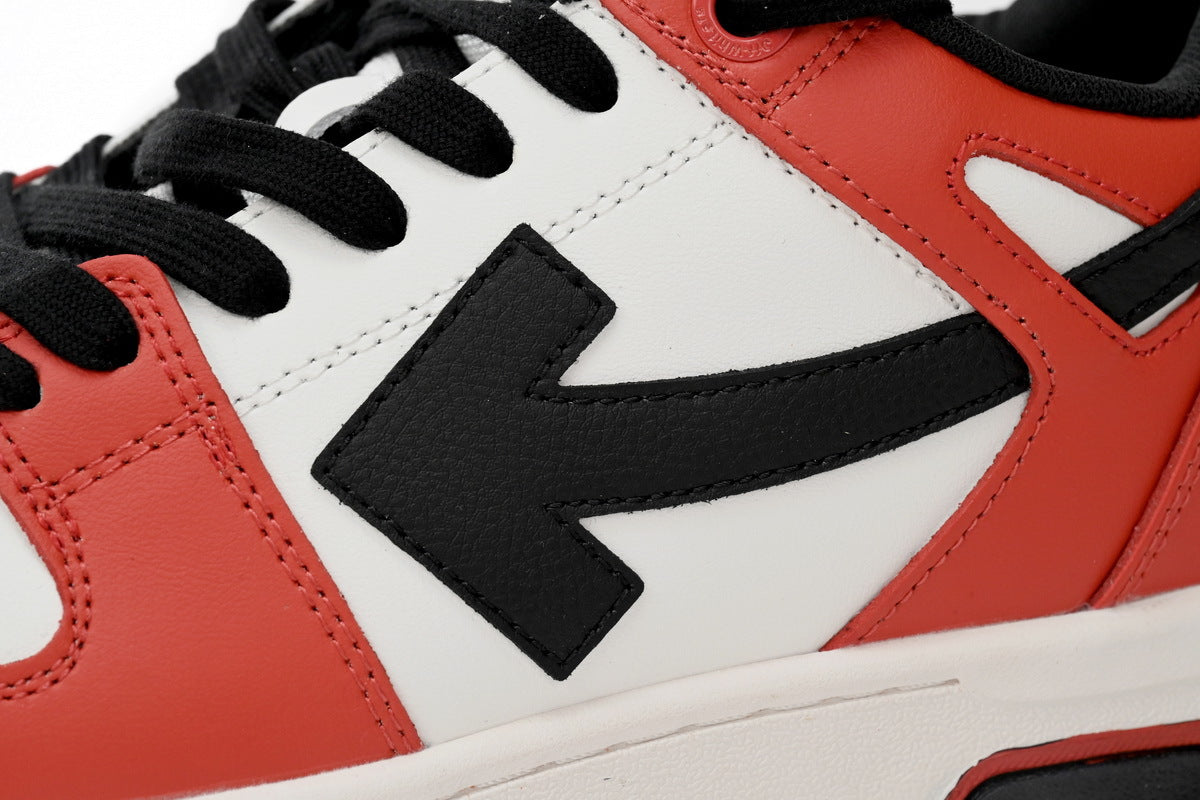 Off White Out Of Office Low Tops Black White Red OMIA189 C99LEA00 12510