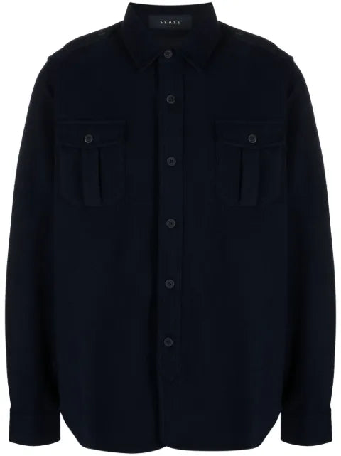 Sease virgin wool-blend shirt jacket