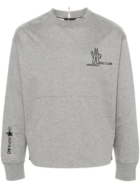 Moncler Grenoble logo-appliqué cotton sweatshirt