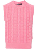 Acne Studios Face logo-appliqué cable-knit jumper