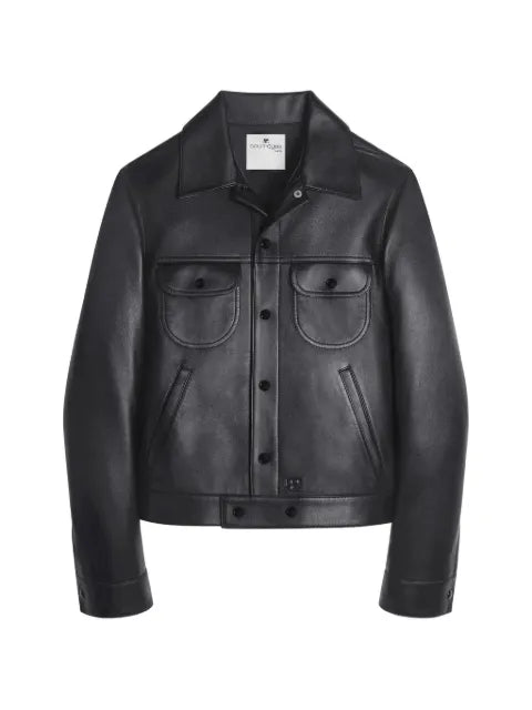Courrèges leather trucker jacket