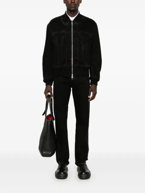 Alexander McQueen bomber jacket in denim style