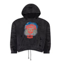 BLACK MIXED PRINTED VINTAGE HOODIE