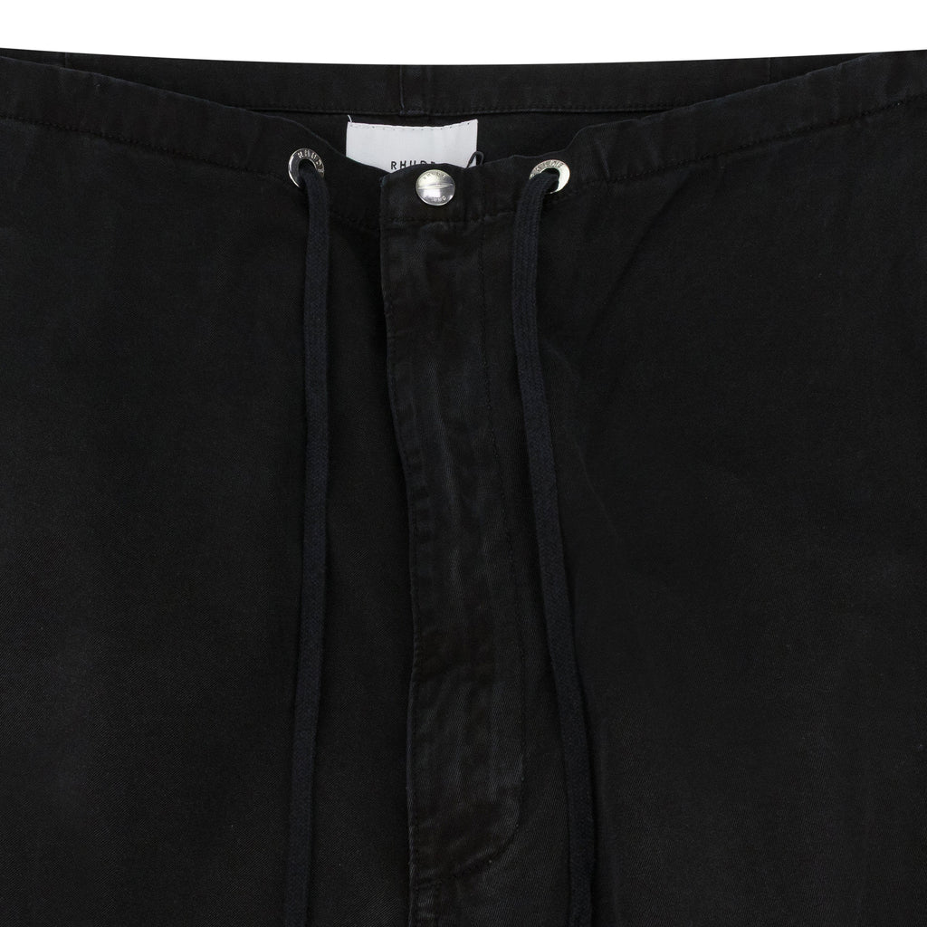 BLACK WASHED PARACHUTE PANTS TRACK PANTS