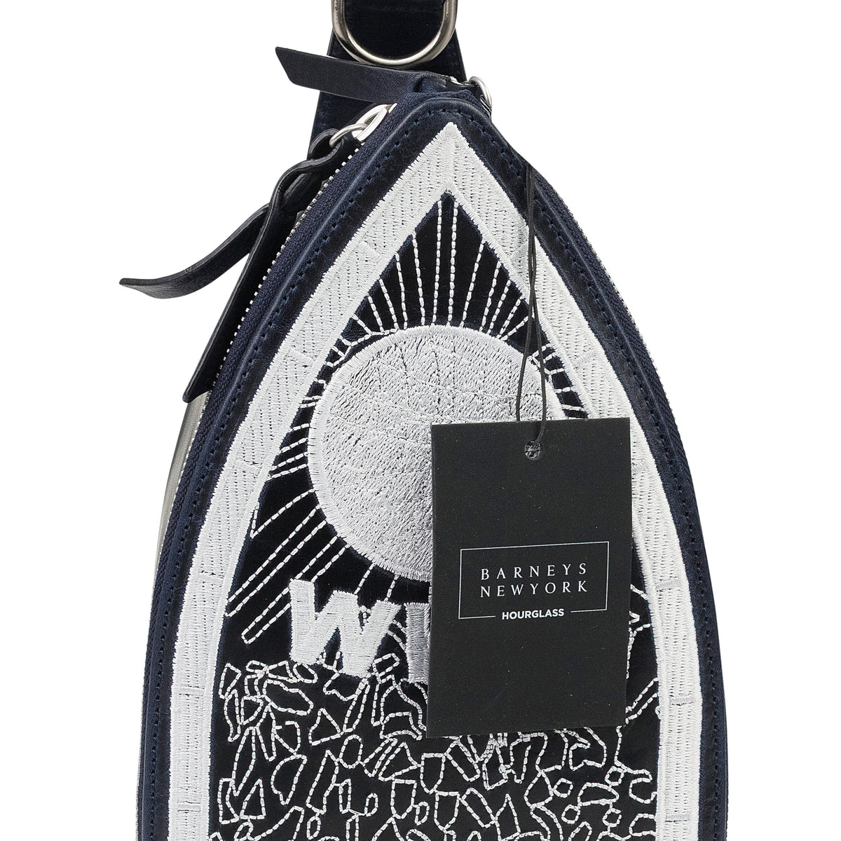 INDIGO EMBROIDERED CROSSBODY BAG