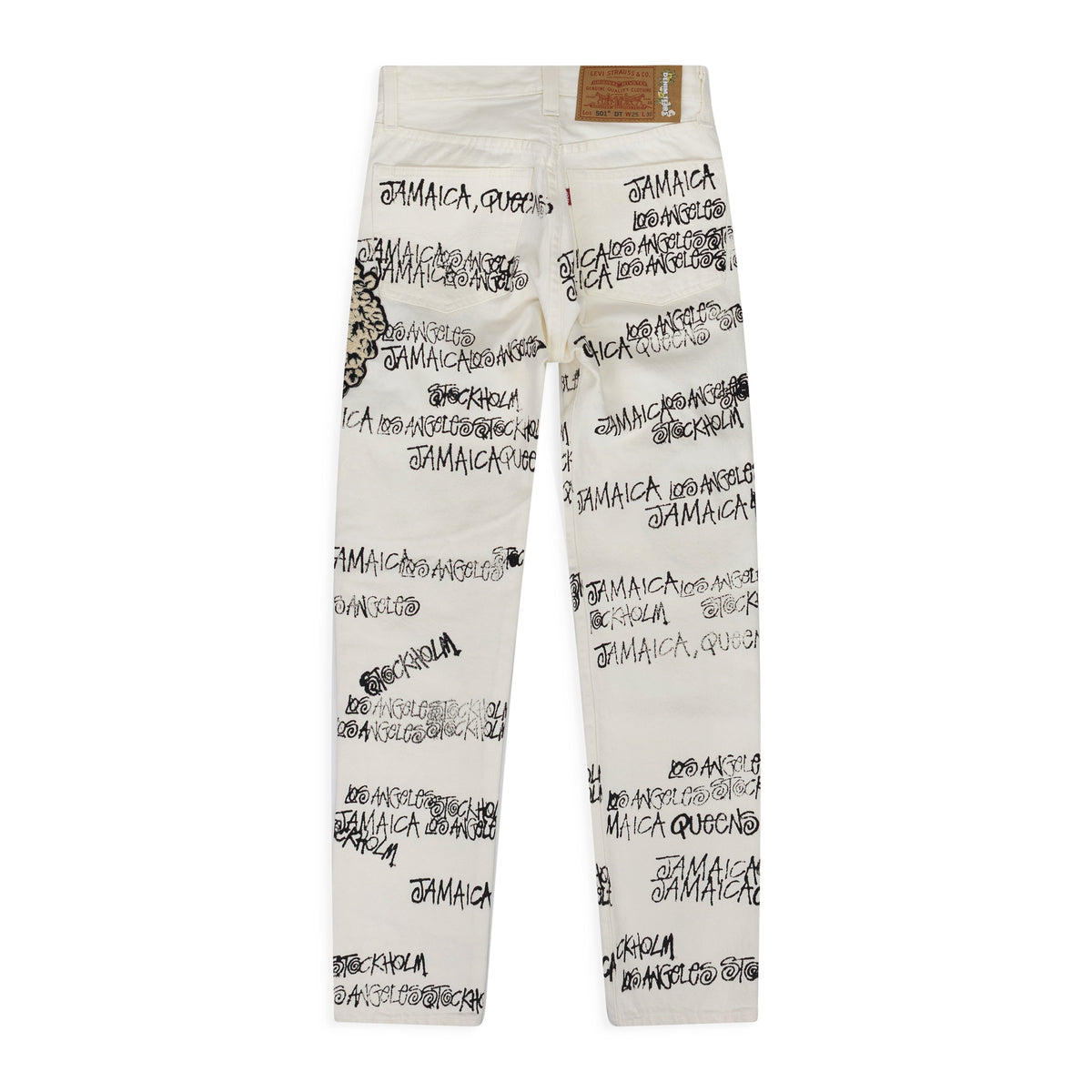 White Stussy 501 Jeans