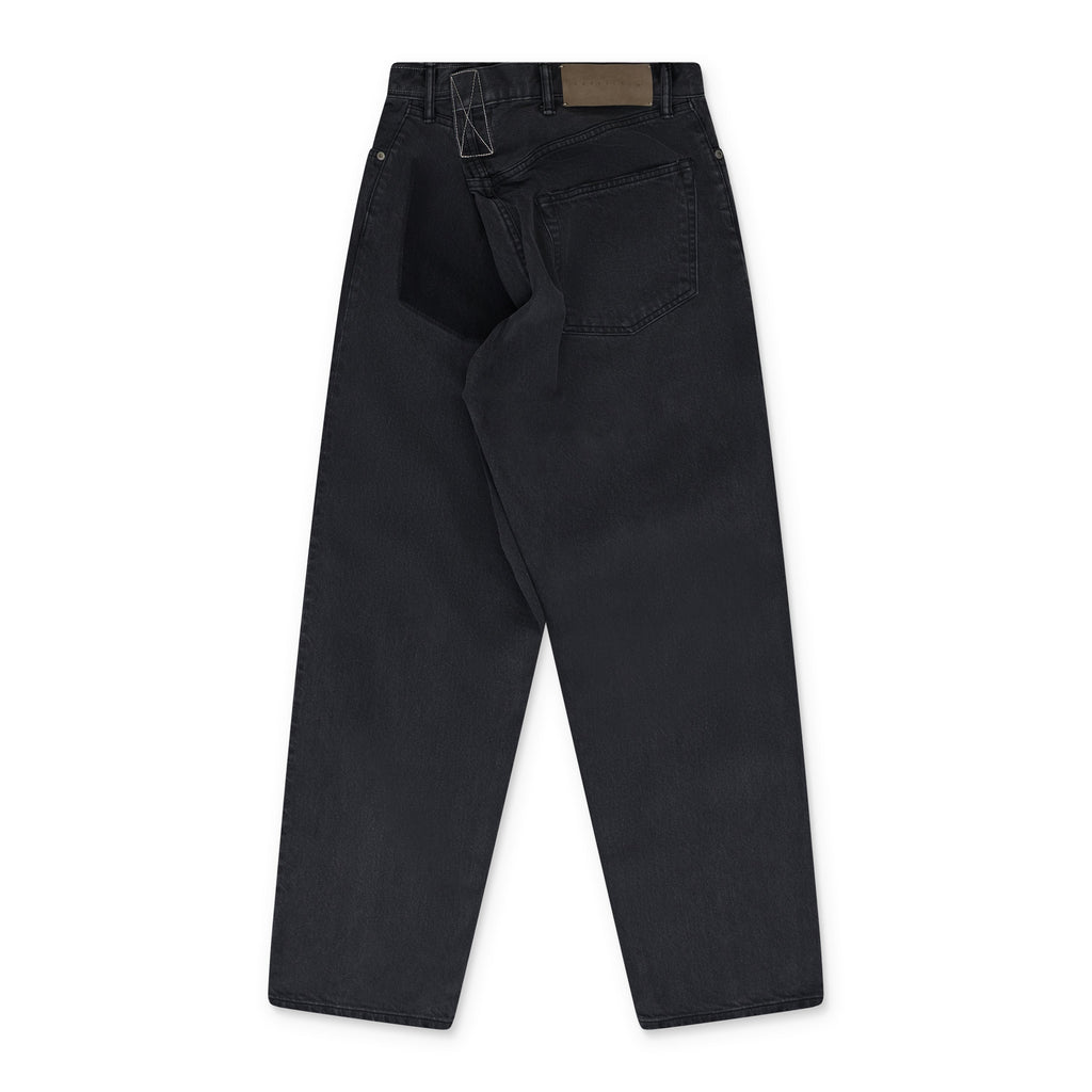 Black Crossed Denim Pants