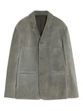 LEMAIRE suede single-breasted blazer