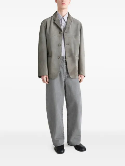 LEMAIRE suede single-breasted blazer