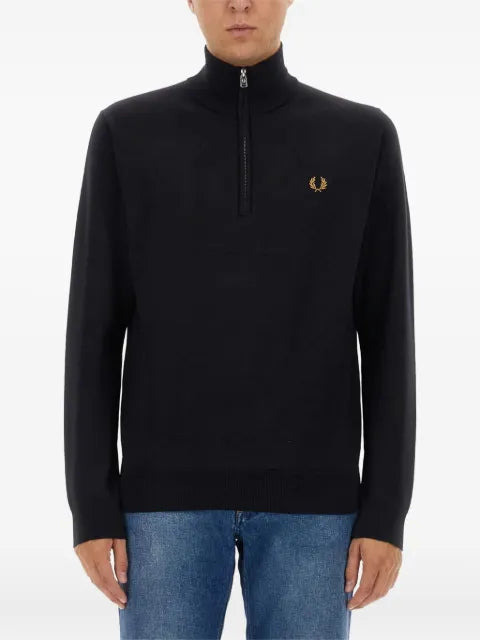 Fred Perry half-zip logo-detail sweater