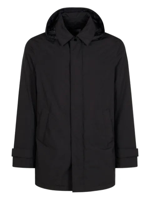Herno concelaled front hooded jacket