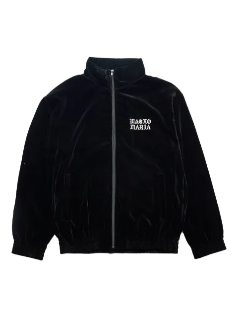 WACKO MARIA embroidered velvet track jacket