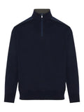 Paul & Shark half-zip panelled sweater