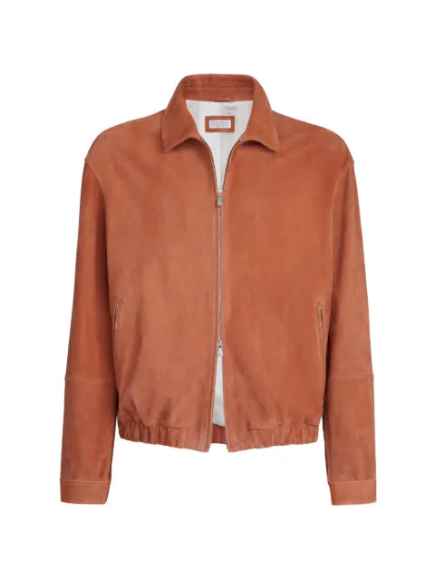 Brunello Cucinelli country suede outerwear jacket