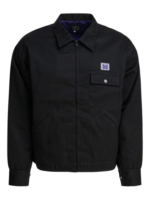 Needles PE/C Twill logo chest-pocket jacket