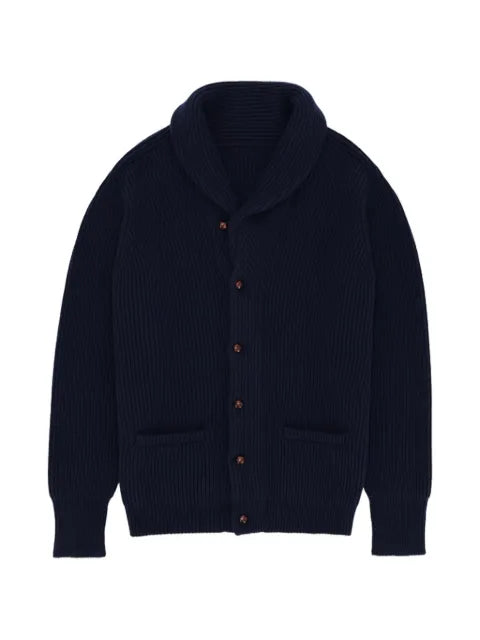 Fortela shawl-collar filet-pocket knitwear