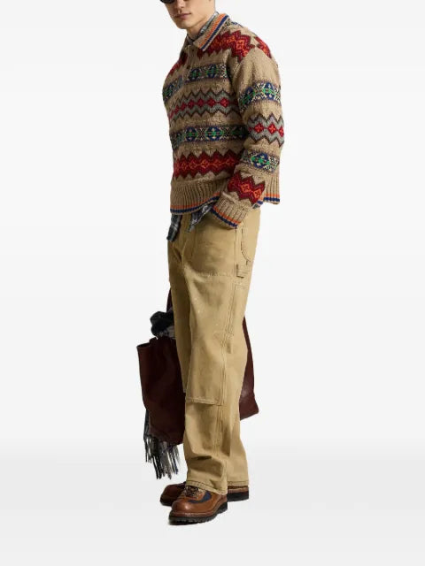 Polo Ralph Lauren Fair Isle-knit polo-collar sweater