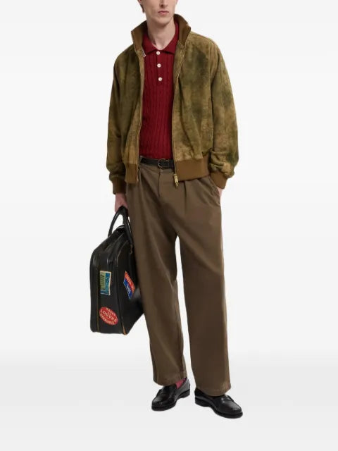 Baracuta zip-up suede jacket