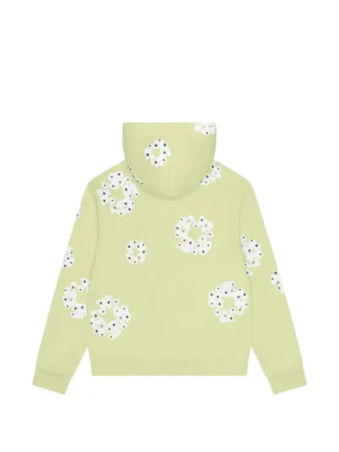 Denim Tears Wreath rhinestone zip-up hoodie