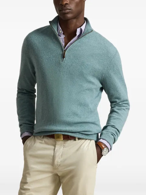Polo Ralph Lauren quarter-zip Pony-embroidered sweater