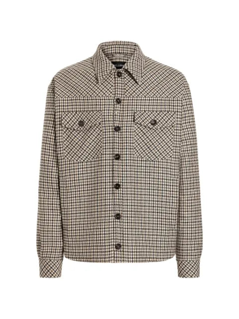 Dolce & Gabbana quilted houndstooth wool jacket