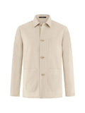Boggi Milano diagonal shacket in cotton and linen