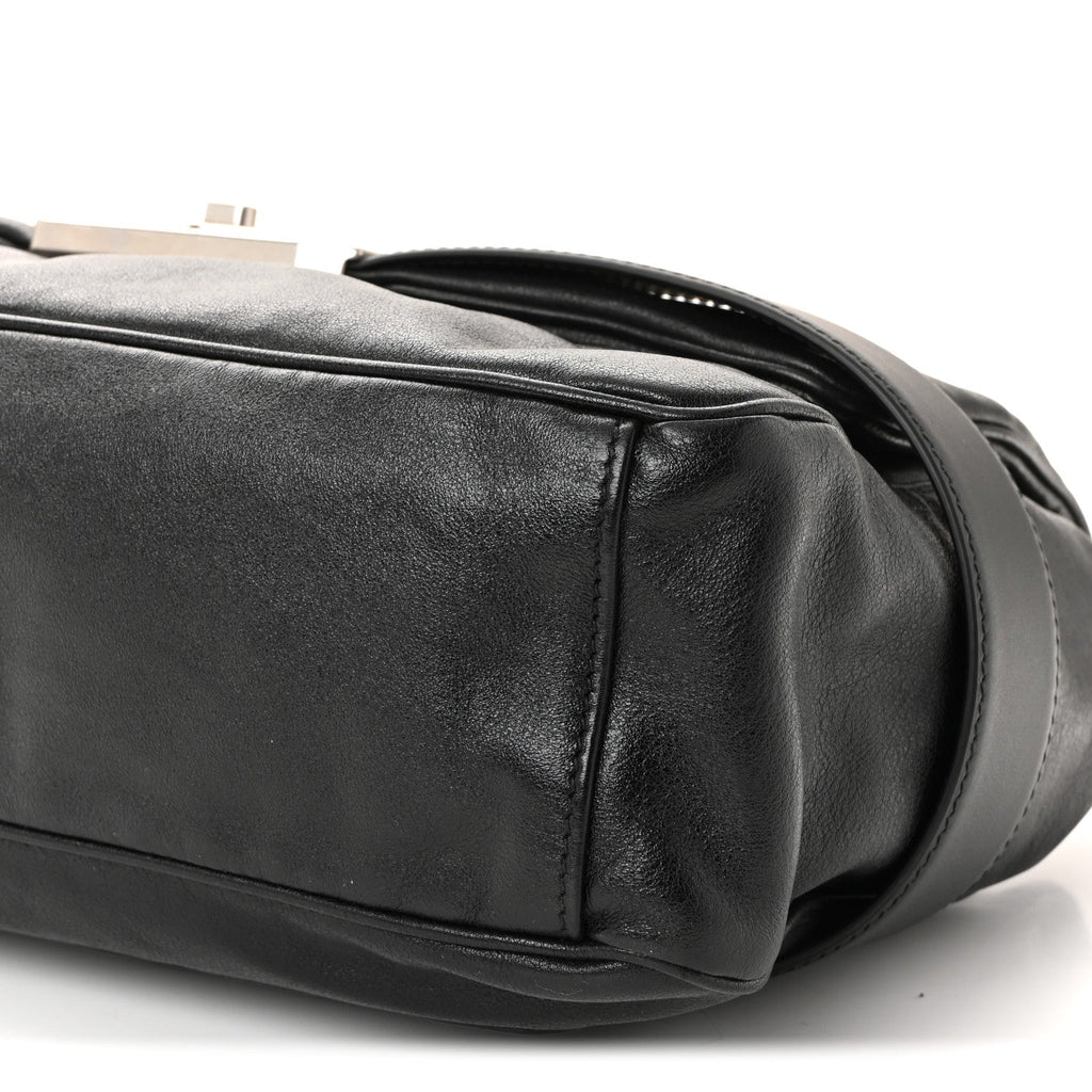 Calfskin Medium Modu Shoulder Bag Black