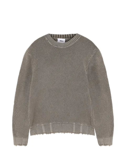 Won Hundred Bently distressed ribbed-knit sweater