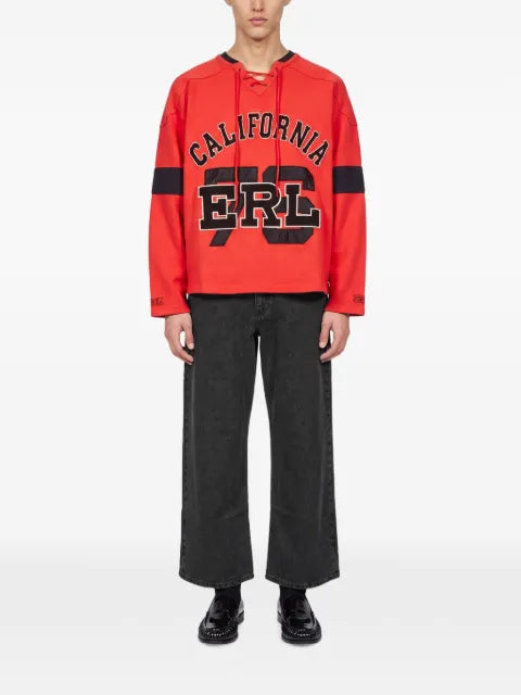 ERL California lace-up logo-patch sweater