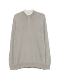 Gran Sasso contrast-trim quarter-zip wool jumper
