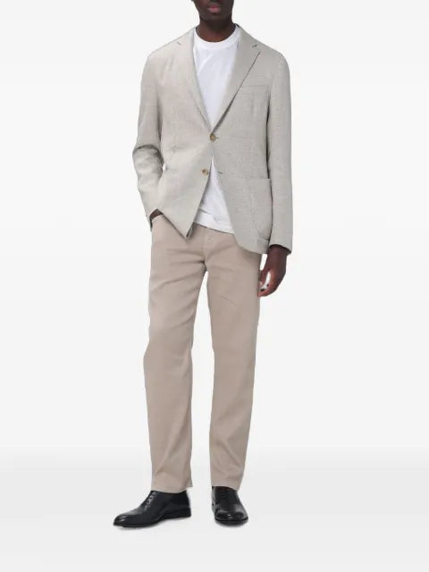 Zegna chevron-pattern single-breasted blazer