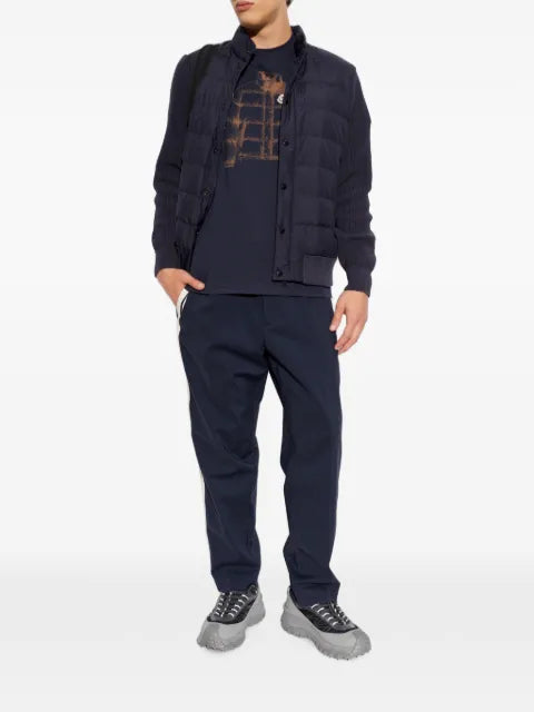 Moncler high-neck quilted-front jacket