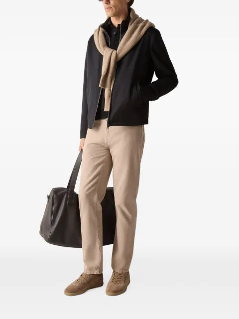 Zegna black microfiber Motorin 100cc blouson