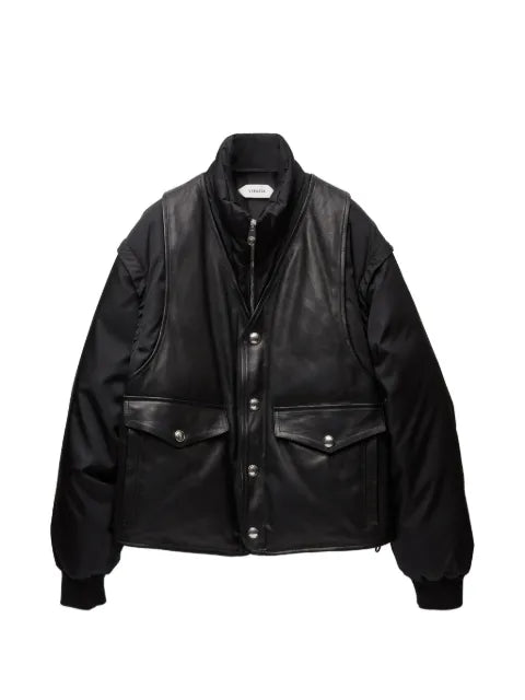 Versace leather & nylon padded blouson