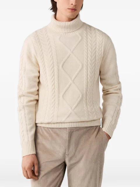 Hackett London argyle cable-knit knit