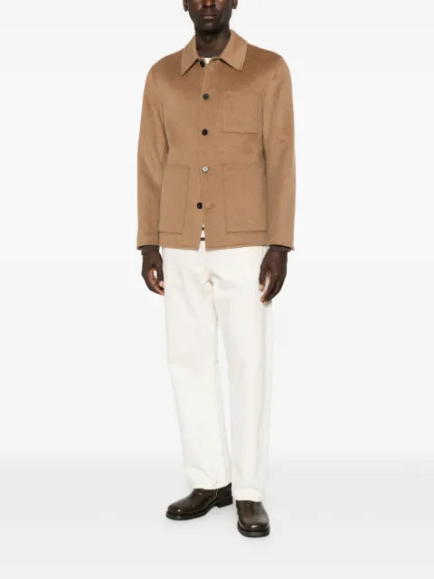 AMARANTO  button-up patch-pocket jacket