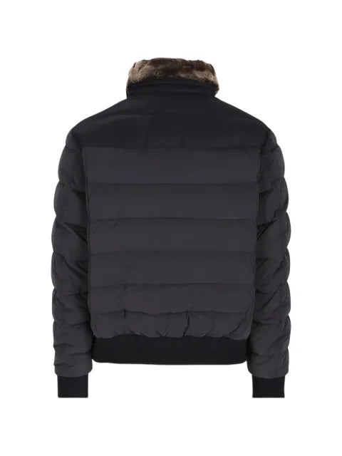 Moorer fur-collar quilted jacket